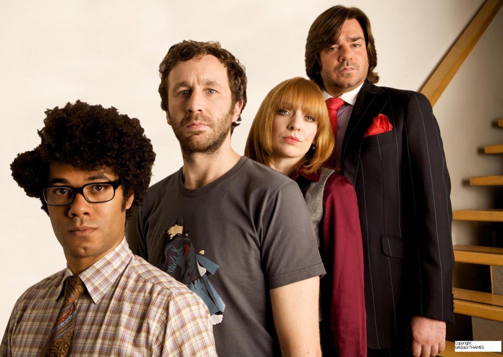 The IT Crowd: Moss, Roy, Jen, and Douglas